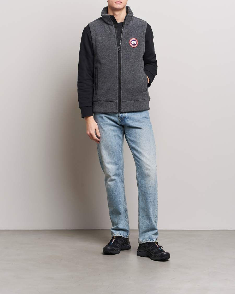 Men | Coats & Jackets | Canada Goose | Mersey Fleece Vest Quarry Grey