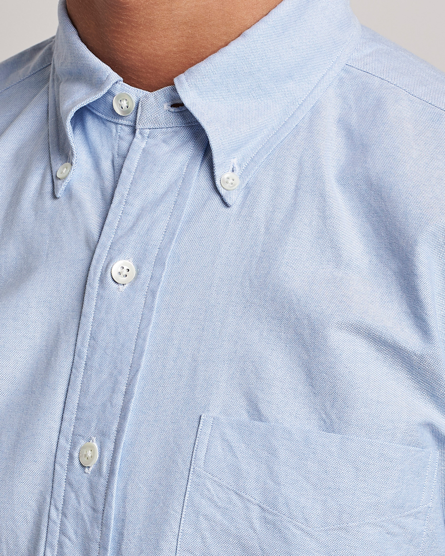 Men | Shirts | Kamakura Shirts | Vintage Ivy Oxford Button Down Shirt Light Blue