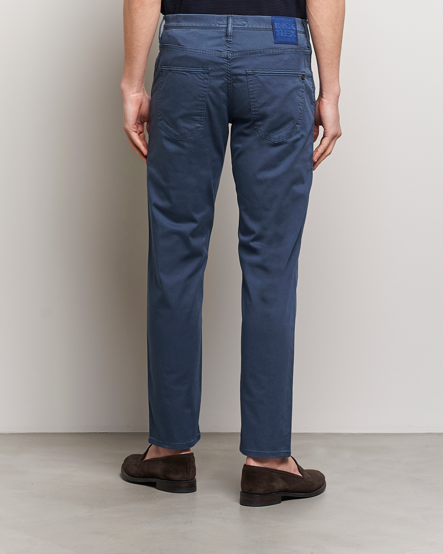 Men | Trousers | Incotex | 5-Pocket Cotton/Stretch Pants Navy
