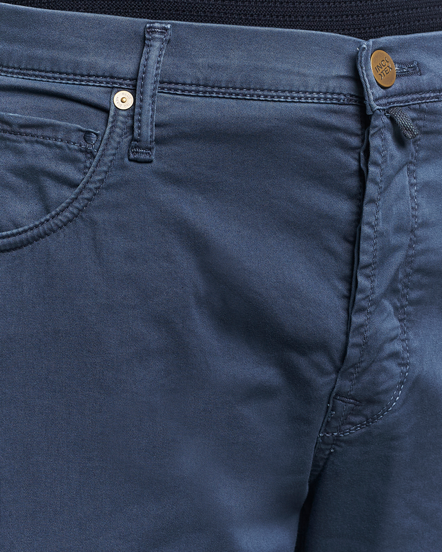 Men | Trousers | Incotex | 5-Pocket Cotton/Stretch Pants Navy
