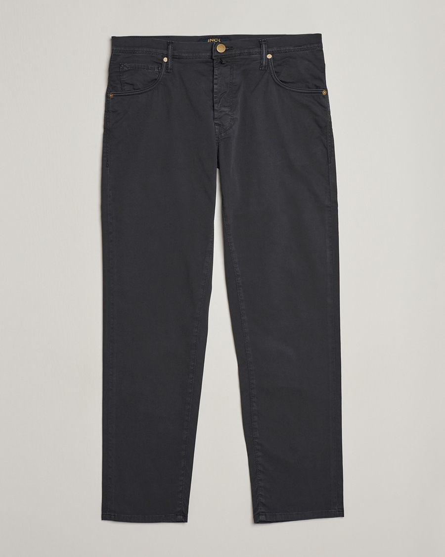 Men | Trousers | Incotex | 5-Pocket Cotton/Stretch Pants Black