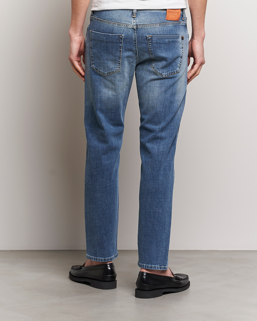 Men | Jeans | Incotex | 5-Pocket Stretch Denim Medium Blue
