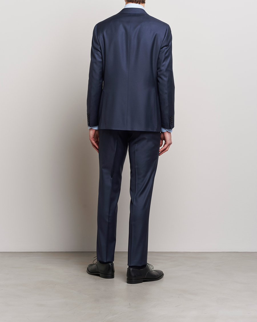 Men | Suits | Canali | Capri Super 130s Wool Suit Navy