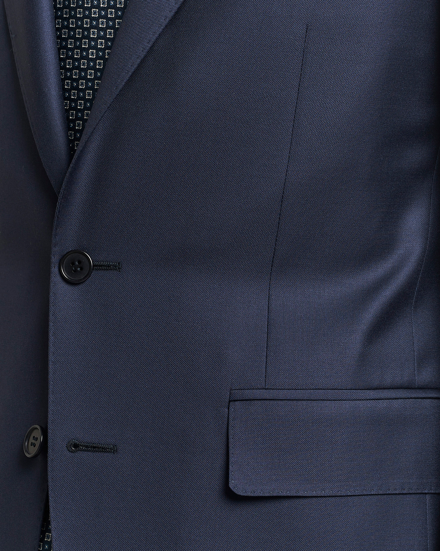 Men | Suits | Canali | Capri Super 130s Wool Suit Navy