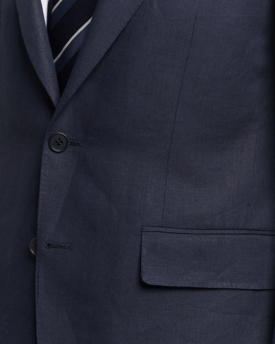 Men | Suits | Canali | Capri Linen Suit Navy
