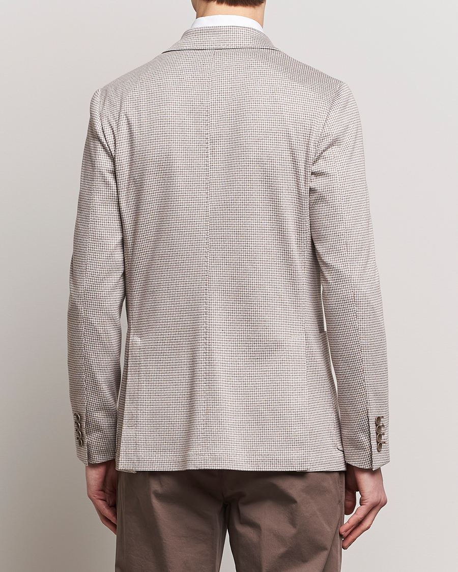 Men | Blazers | Canali | Micro Check Jersey Blazer Light Beige