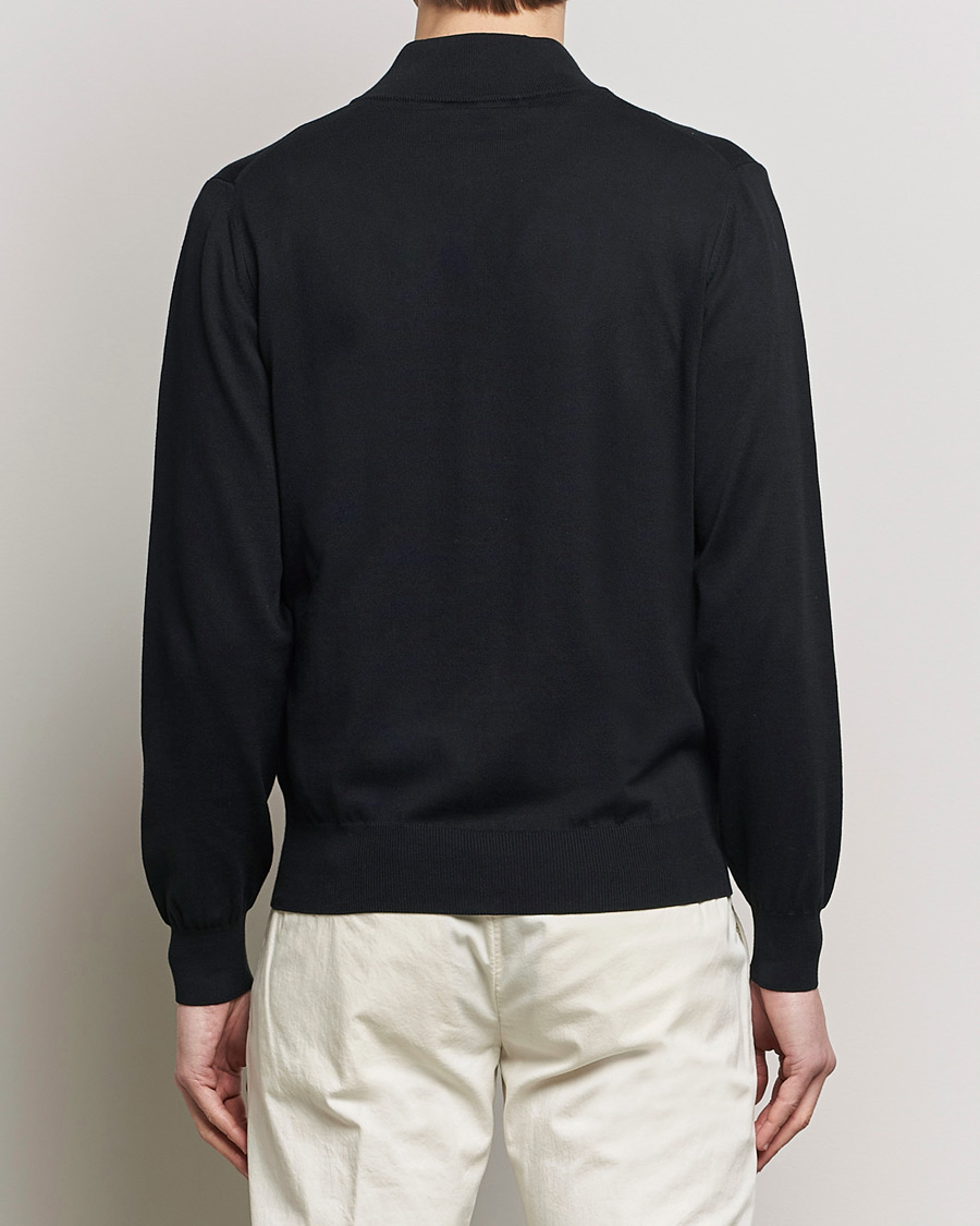 Men | Sweaters & Knitwear | Canali | Cotton Full Zip Black