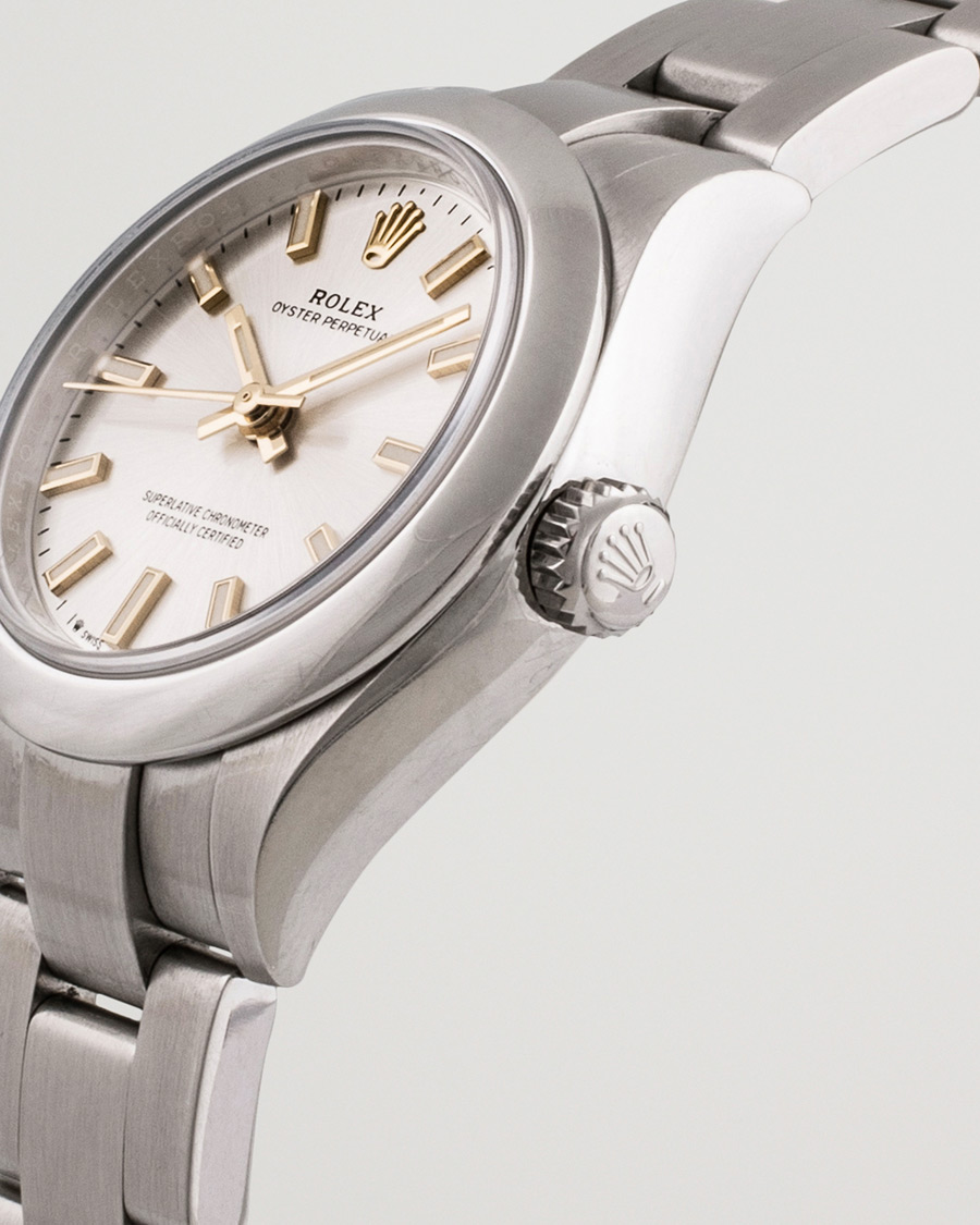Men | Rolex Pre-Owned Oyster Perpeptual 28 276200 Silver | Rolex Pre-Owned | Oyster Perpeptual 28 276200 Silver