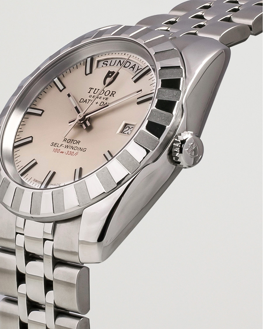 Men | Tudor Pre-Owned Classic Date-Day 23010 Silver | Tudor Pre-Owned | Classic Date-Day 23010 Silver