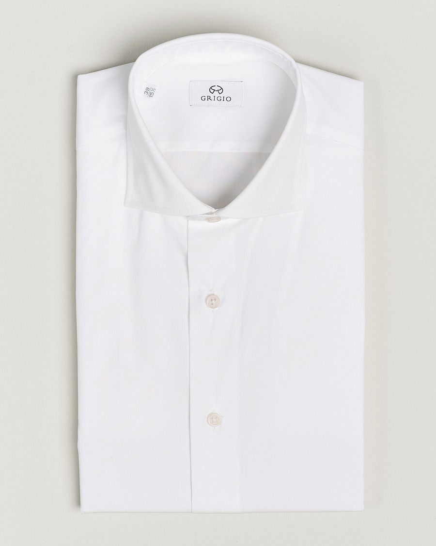 Men | Shirts | Grigio | Comfort Stretch Dress Shirt White