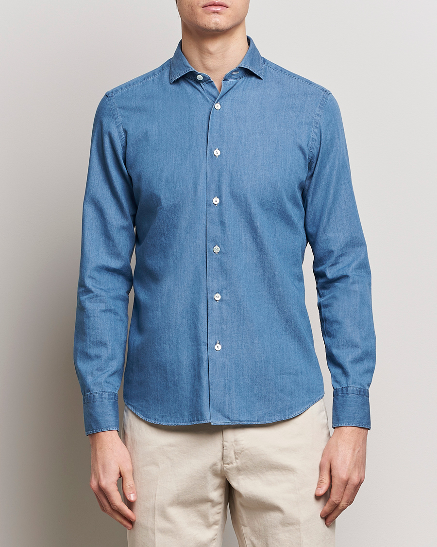 Men | Shirts | Grigio | Denim Shirt Medium Blue