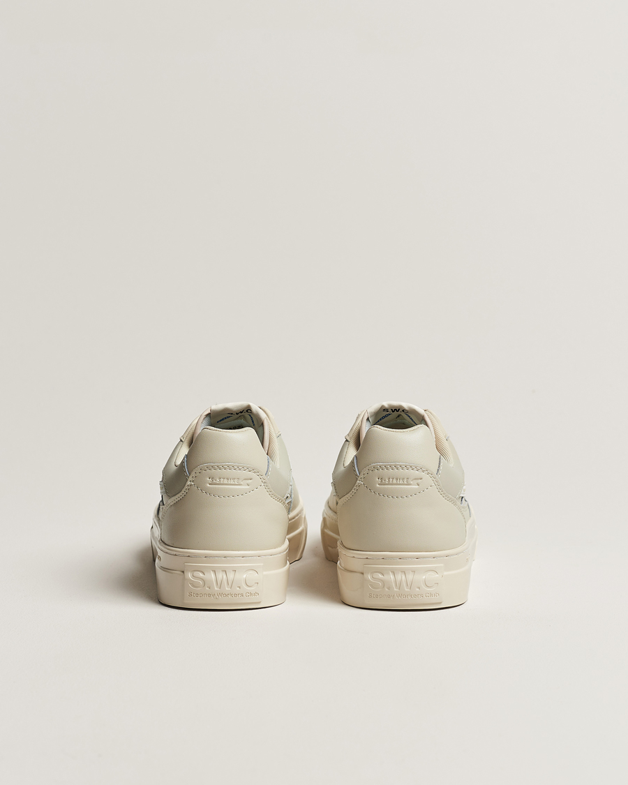 Men | Stepney Workers Club Pearl S-Strike Leather Sneaker Ecru/White | Stepney Workers Club | Pearl S-Strike Leather Sneaker Ecru/White