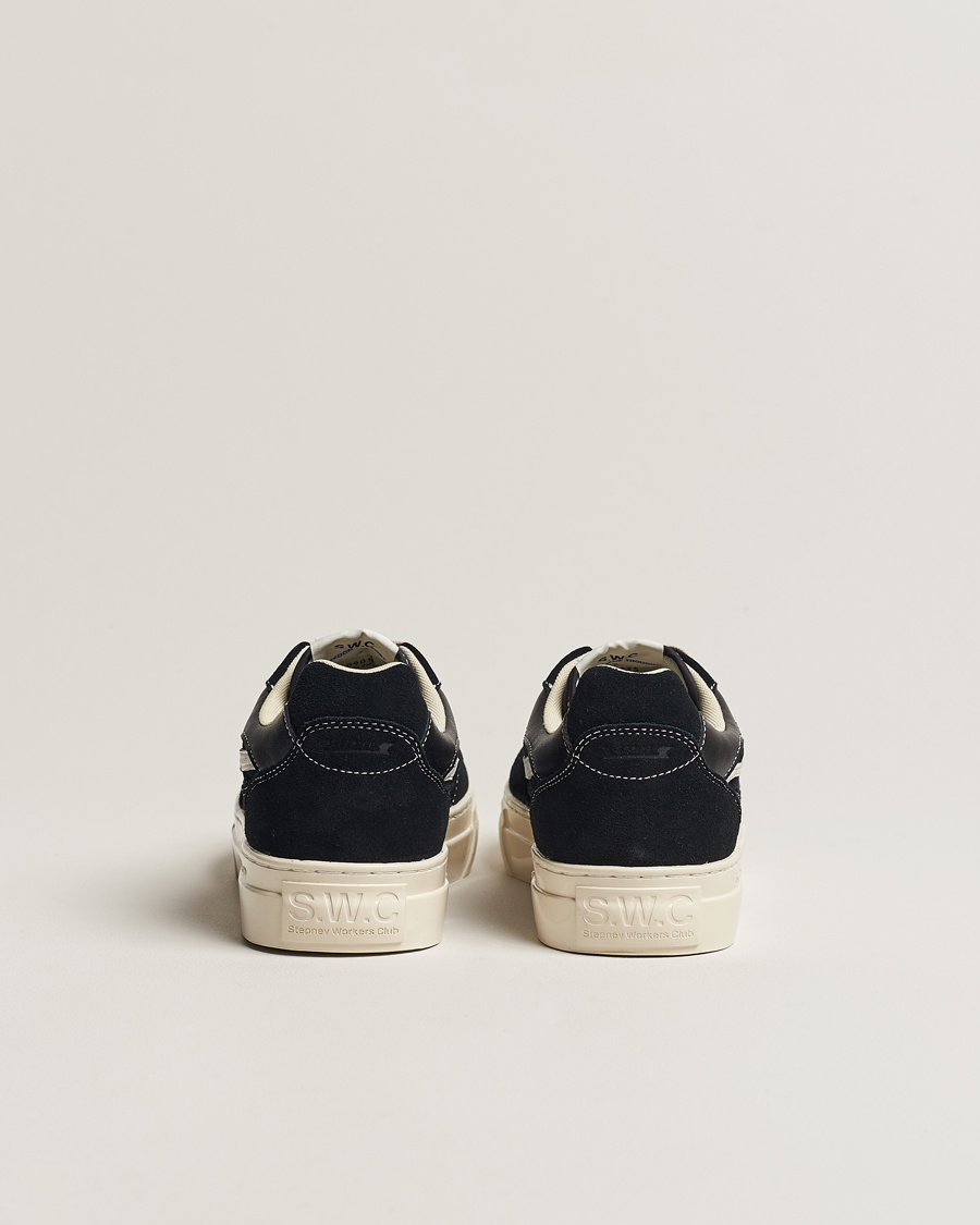 Men | Stepney Workers Club Pearl S-Strike Suede Sneaker Black/White | Stepney Workers Club | Pearl S-Strike Suede Sneaker Black/White