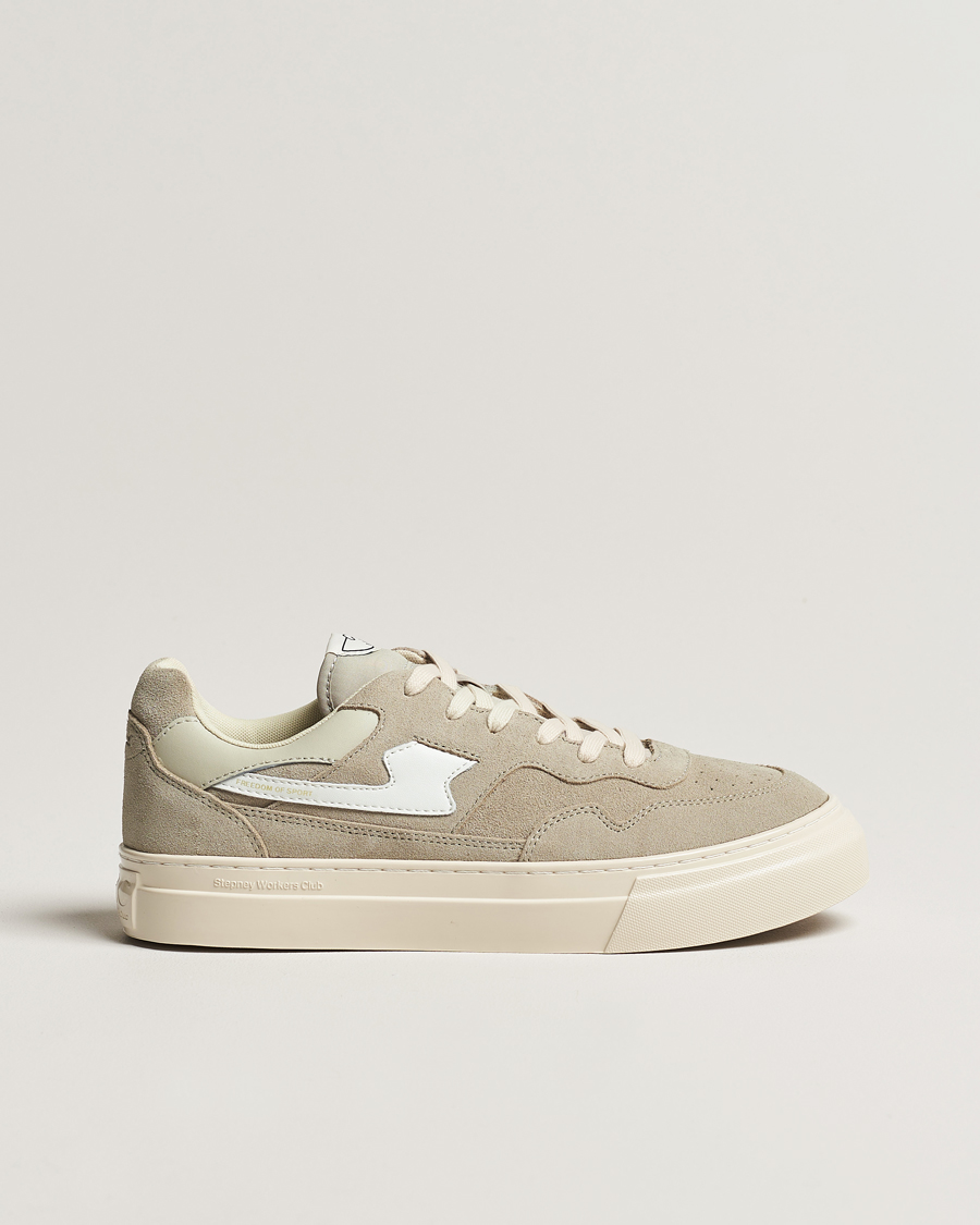 Men | Stepney Workers Club Pearl S-Strike Suede Sneaker Lt Grey/White | Stepney Workers Club | Pearl S-Strike Suede Sneaker Lt Grey/White