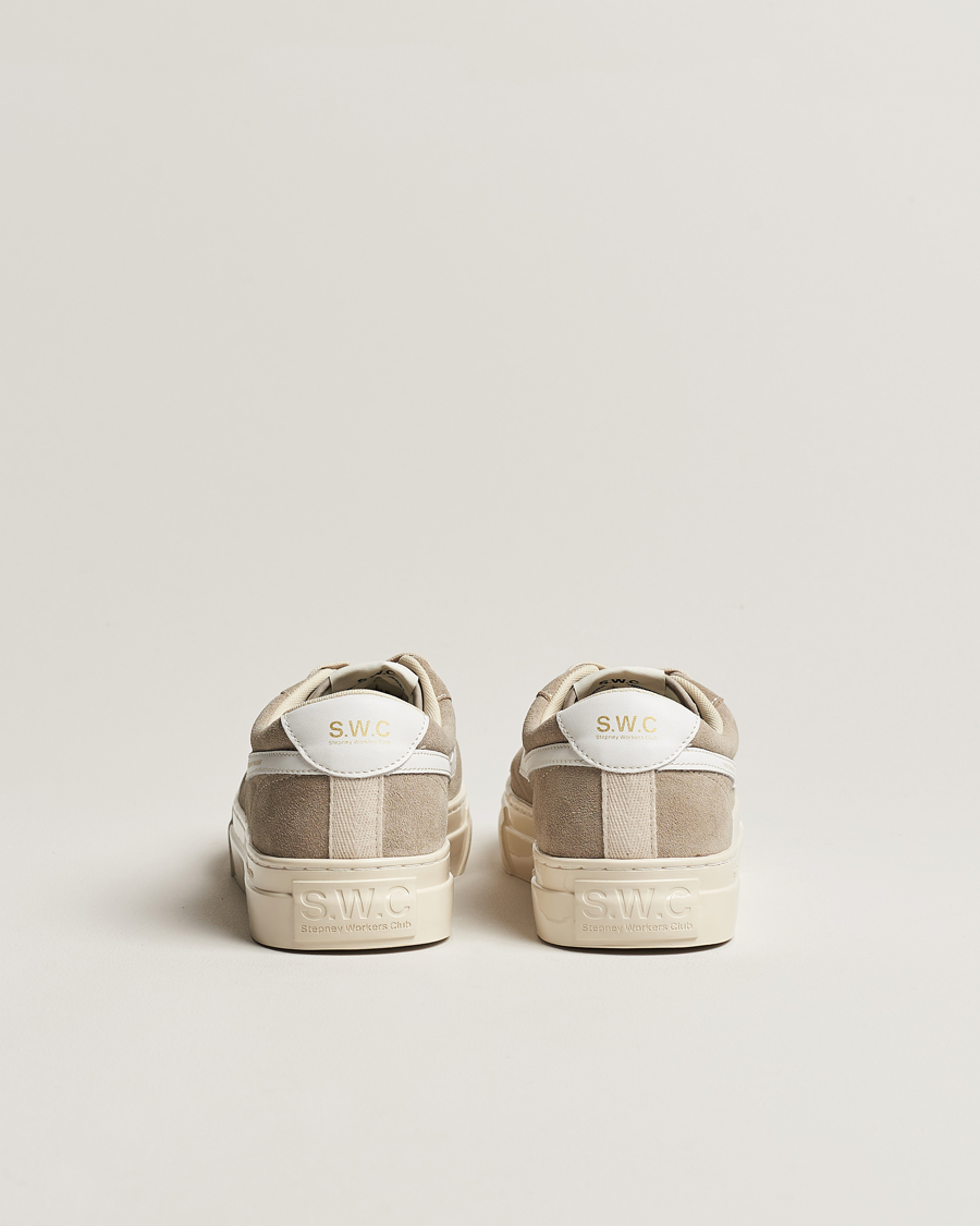 Men | Stepney Workers Club Dellow S-Strike Suede Sneaker Lt Grey/White | Stepney Workers Club | Dellow S-Strike Suede Sneaker Lt Grey/White