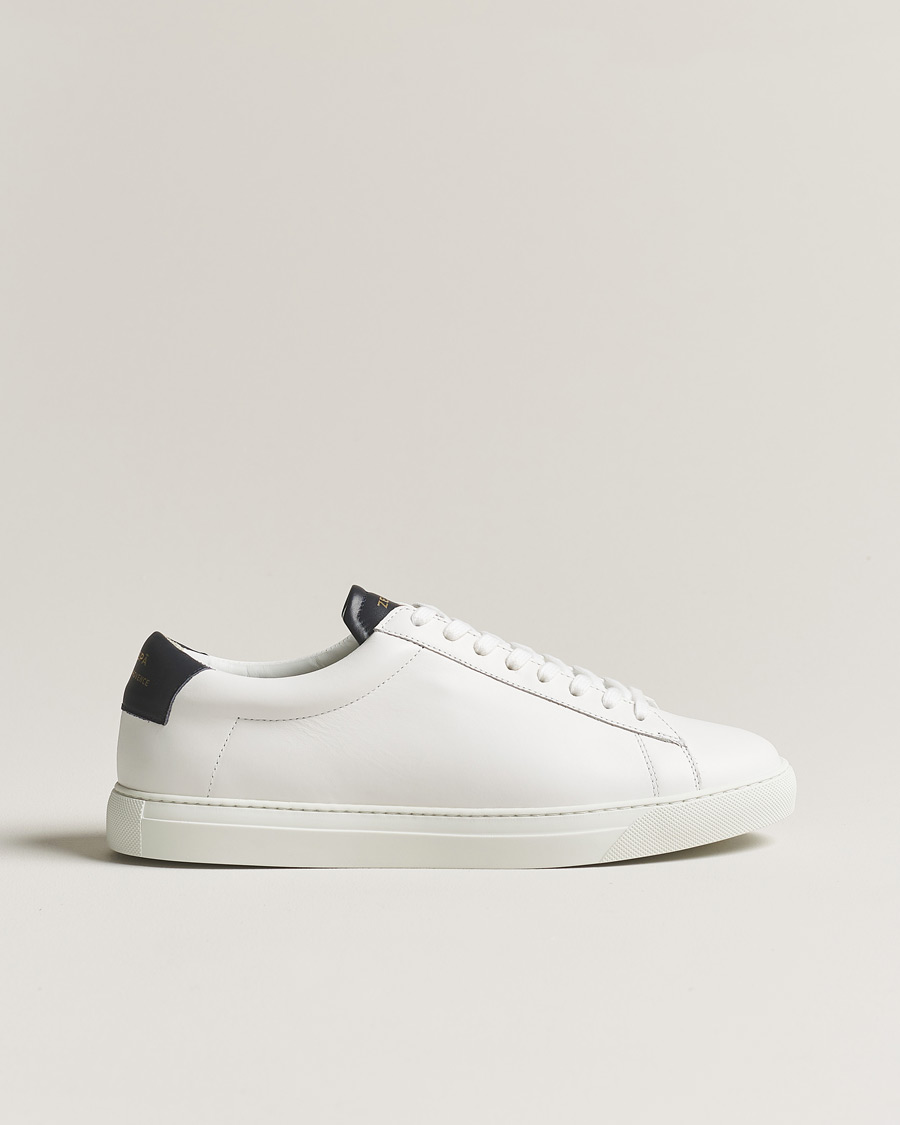 Men | Zespà ZSP4 Nappa Leather Sneakers White/Navy | Zespà | ZSP4 Nappa Leather Sneakers White/Navy