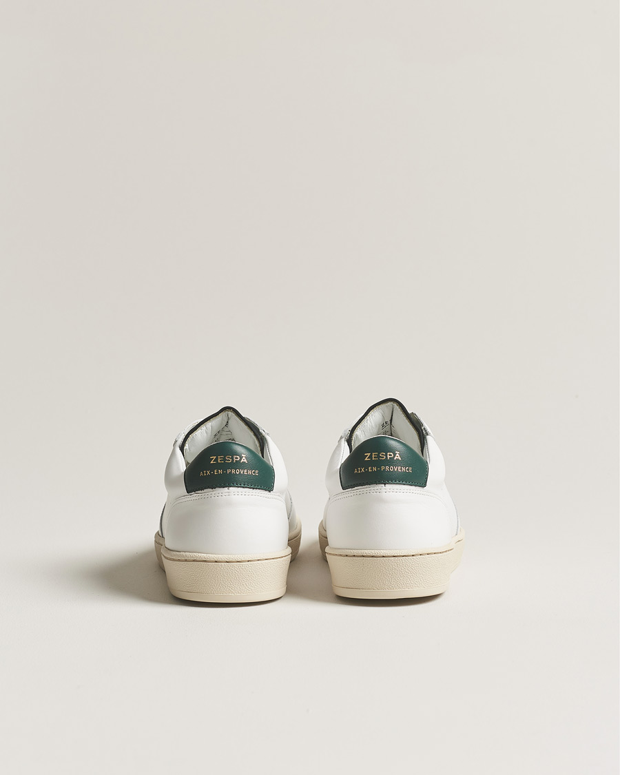 Men | Zespà ZSP23 APLA Leather Sneakers White/Dark Green | Zespà | ZSP23 APLA Leather Sneakers White/Dark Green