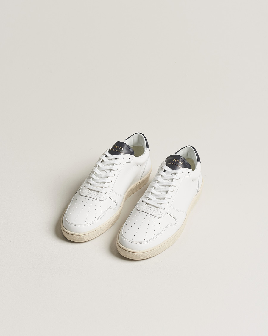 Men | Zespà ZSP23 APLA Leather Sneakers White/Navy | Zespà | ZSP23 APLA Leather Sneakers White/Navy