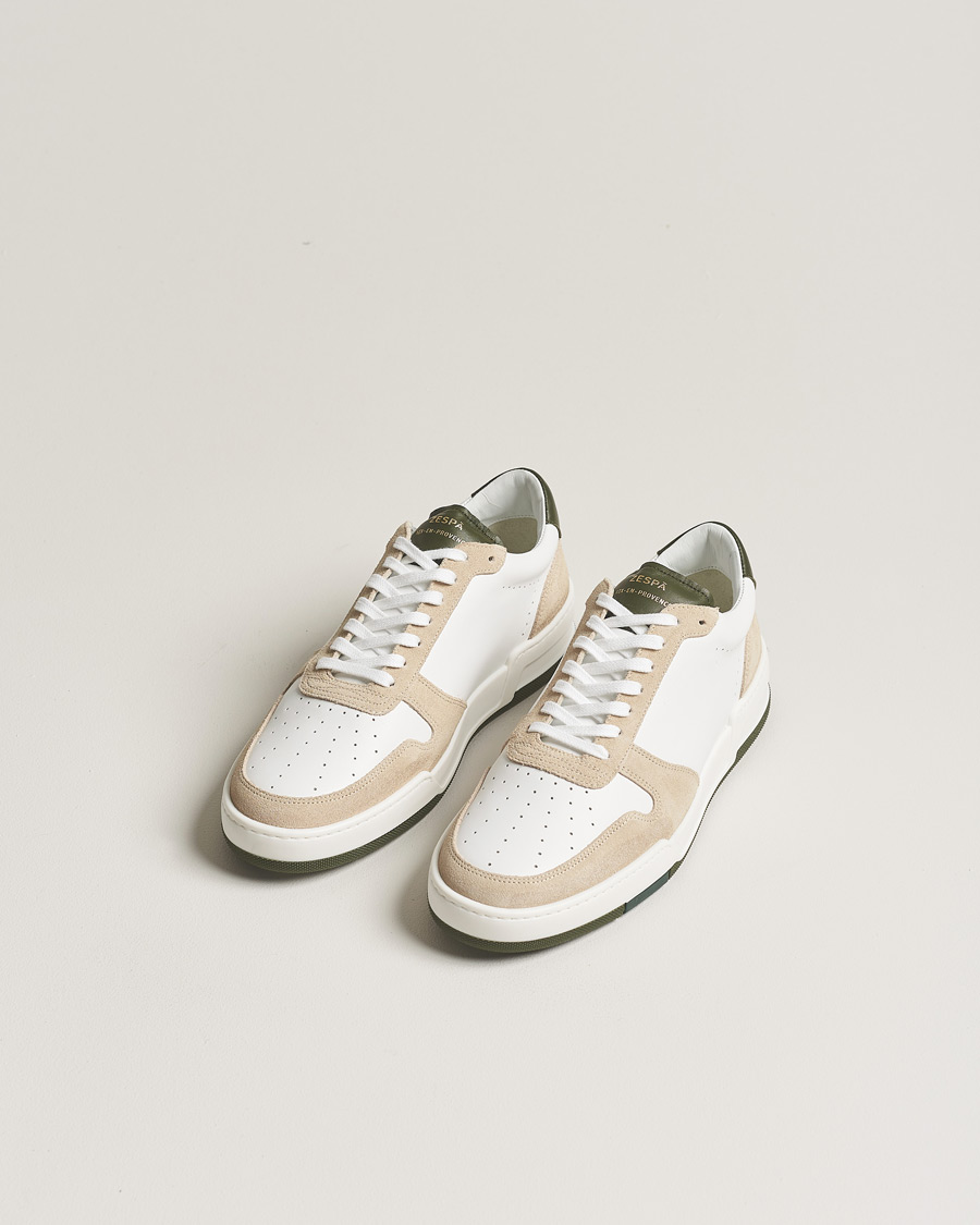 Men | Zespà ZSP23 MAX Nappa/Suede Sneakers Off White/Khaki | Zespà | ZSP23 MAX Nappa/Suede Sneakers Off White/Khaki
