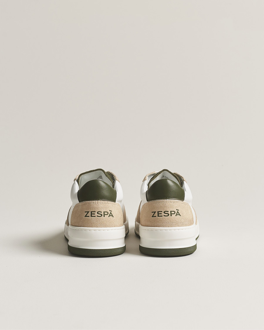 Men | Zespà ZSP23 MAX Nappa/Suede Sneakers Off White/Khaki | Zespà | ZSP23 MAX Nappa/Suede Sneakers Off White/Khaki