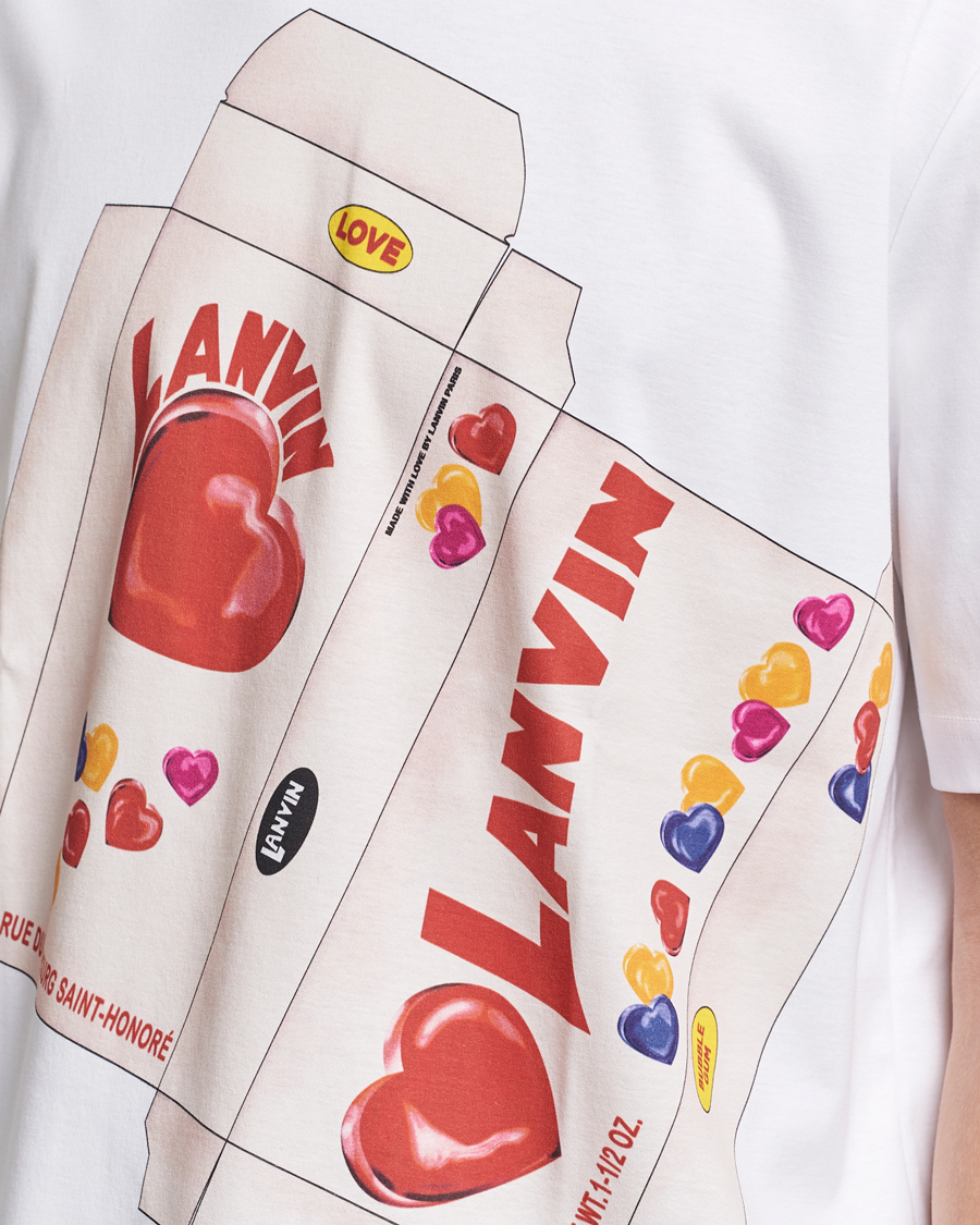 Men | T-Shirts | Lanvin | Bonbon Printed T-Shirt Optic White