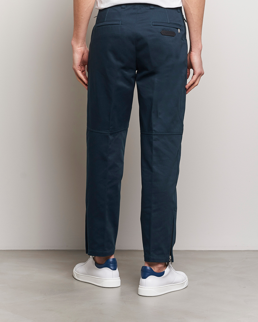 Men | Trousers | Lanvin | Biker Pants Navy