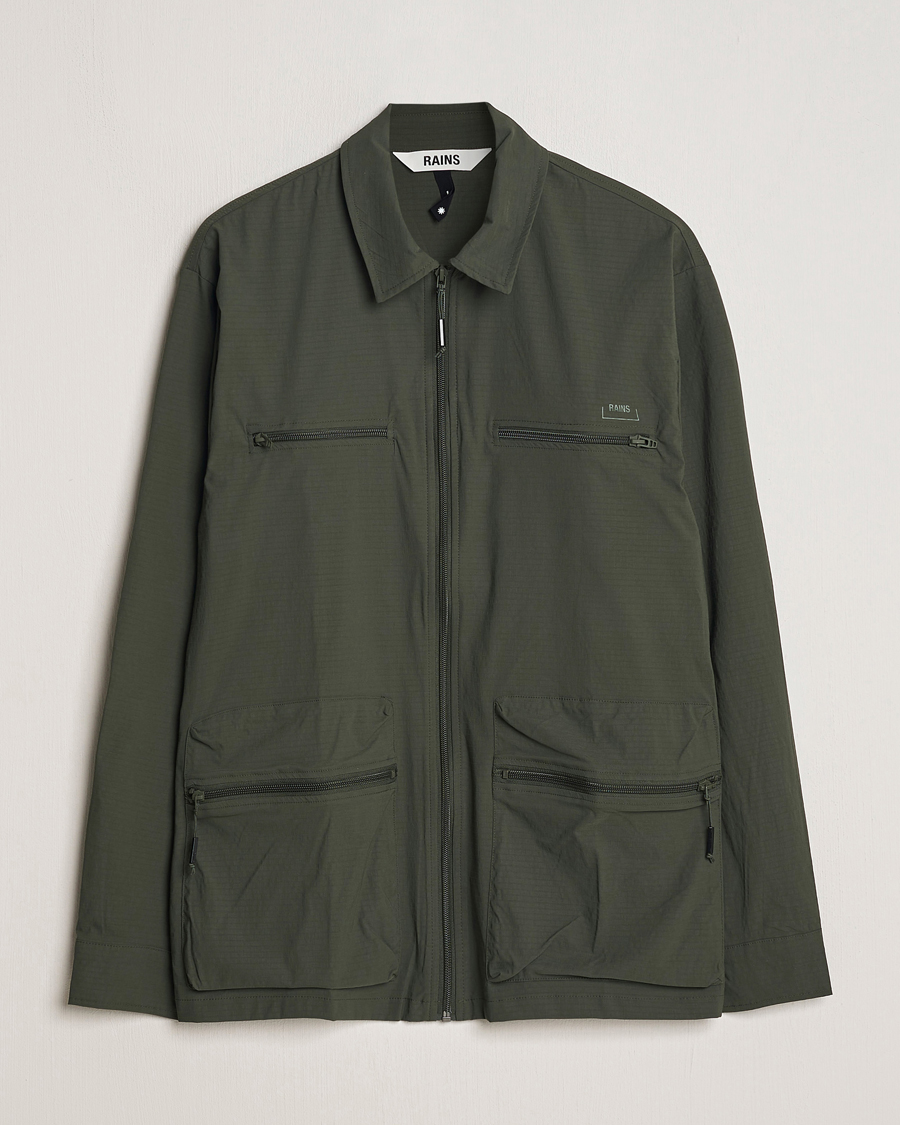 Men | Shirts | RAINS | Tomar Ripstop Overshirt Green