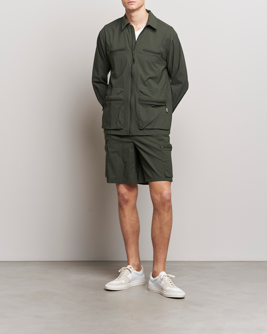 Men | Shirts | RAINS | Tomar Ripstop Overshirt Green