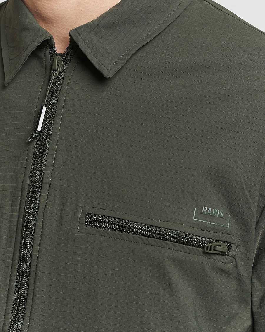 Men | Shirts | RAINS | Tomar Ripstop Overshirt Green