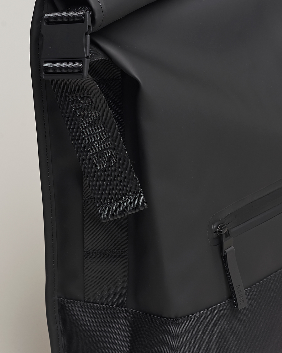 Men | Bags | RAINS | Trail Rolltop Backpack Black