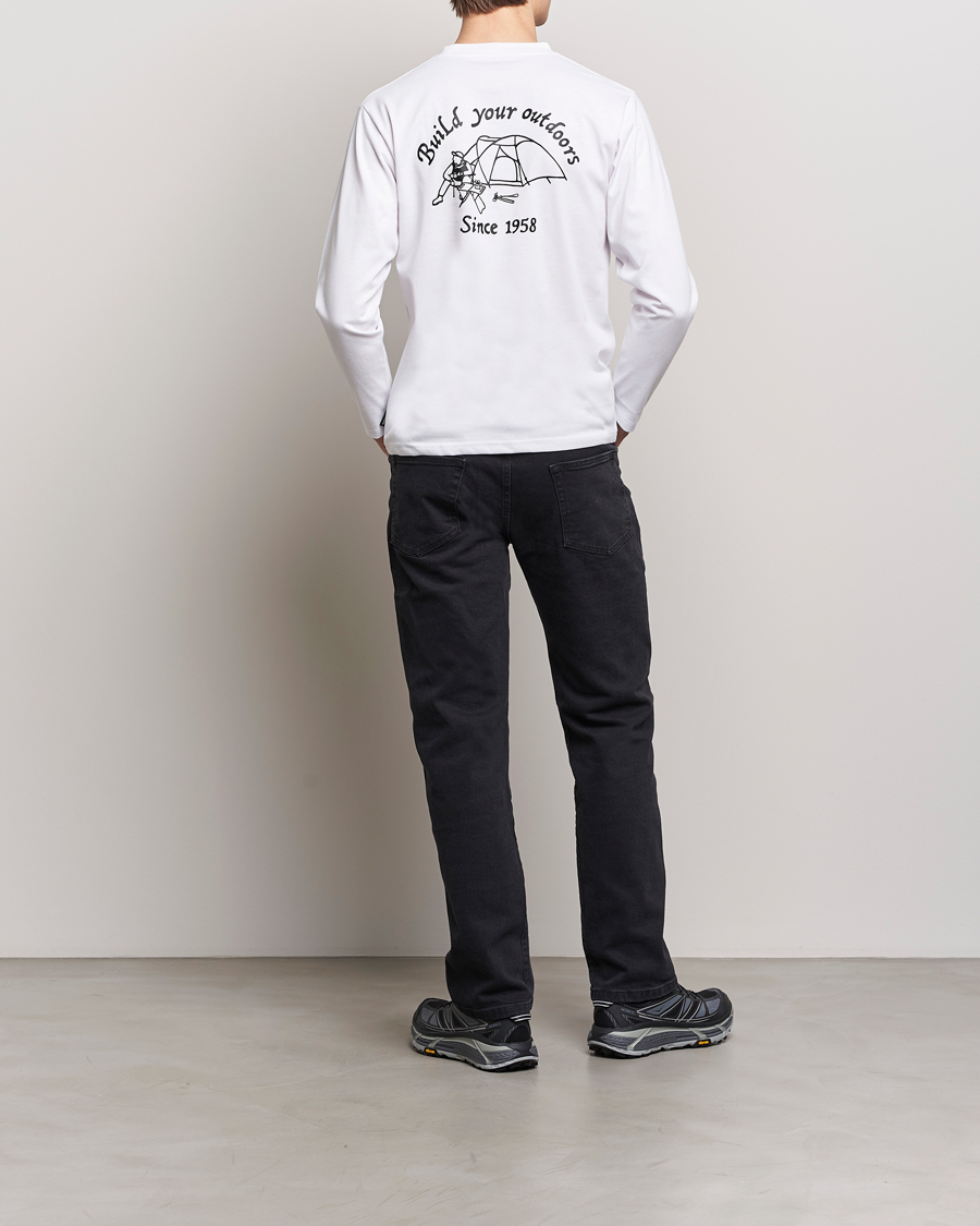 Men | T-Shirts | Snow Peak | Camping Club Long Sleeve T-Shirt White