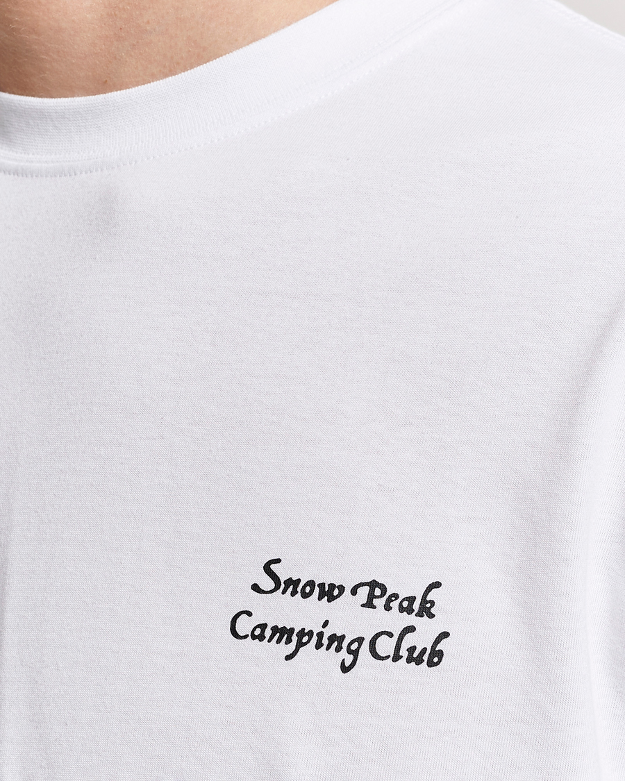Men | T-Shirts | Snow Peak | Camping Club Long Sleeve T-Shirt White