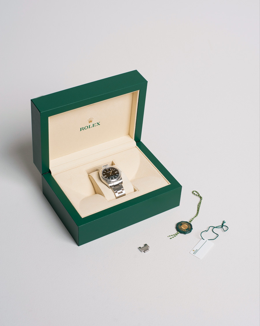 Men | Rolex Pre-Owned Oyster Perpetual 124200 Silver | Rolex Pre-Owned | Oyster Perpetual 124200 Silver