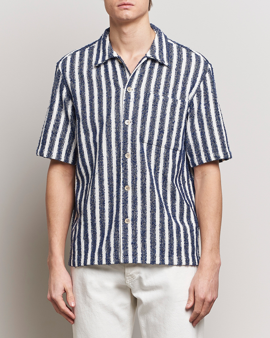 Men | Shirts | Sunflower | Spacey Shirt Navy Stripe