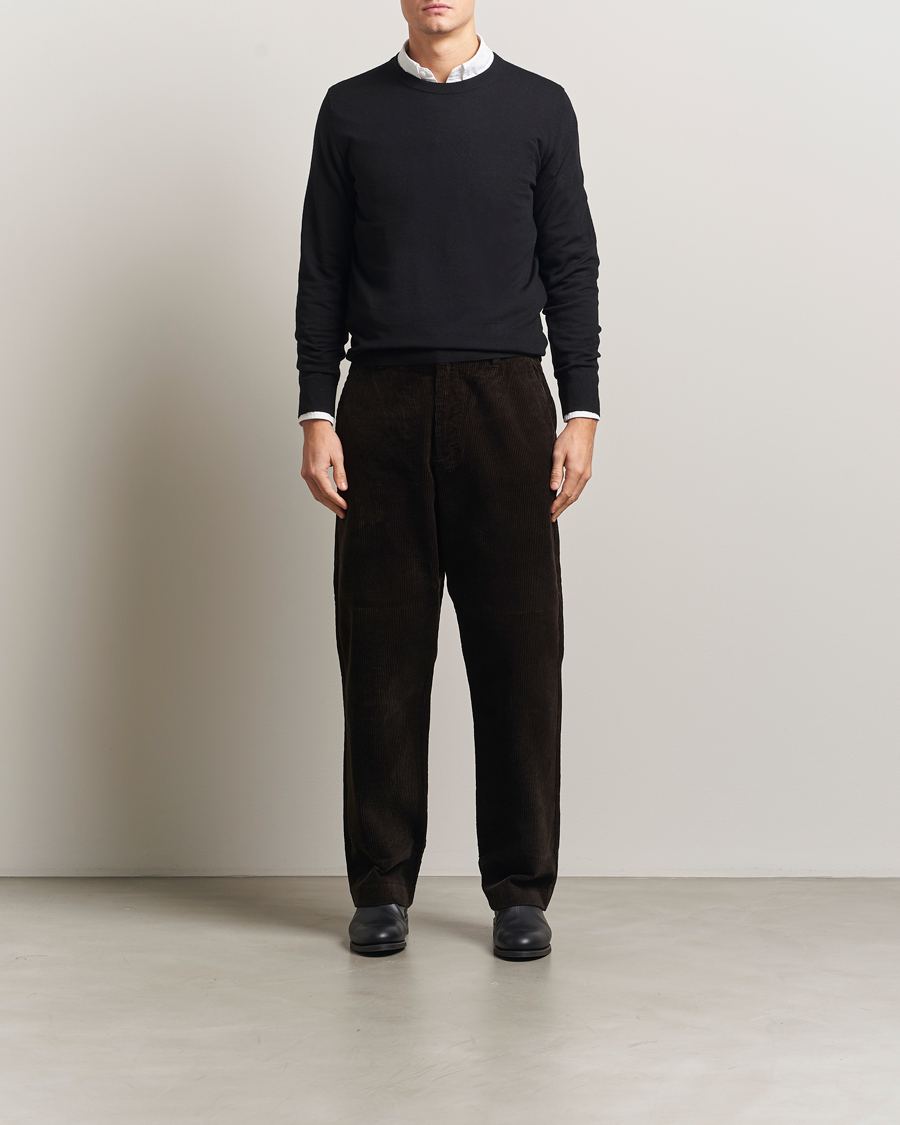 Men | Sweaters & Knitwear | Filippa K | Merino Round Neck Sweater Black