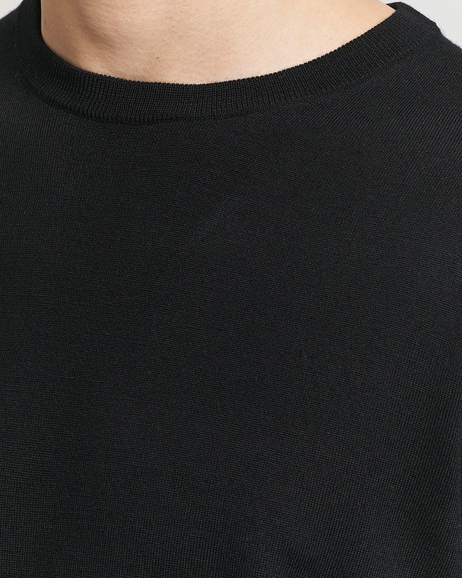 Men | Sweaters & Knitwear | Filippa K | Merino Round Neck Sweater Black