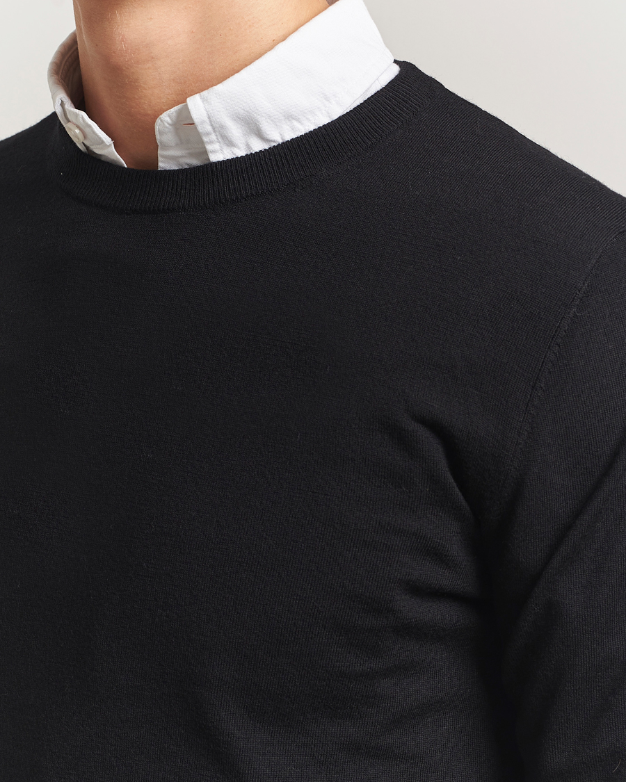 Men | Sweaters & Knitwear | Filippa K | Merino Round Neck Sweater Black