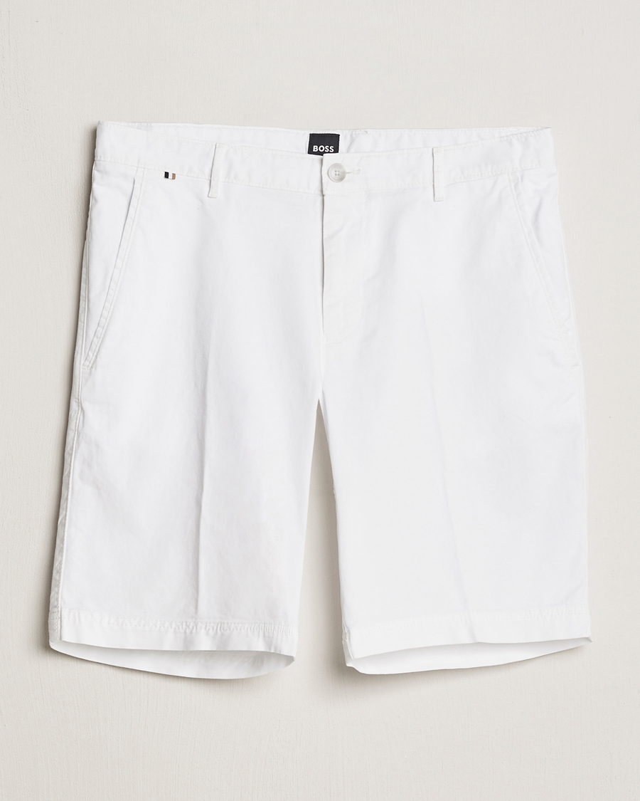 Men | Shorts | BOSS BLACK | Slice Cotton Shorts White