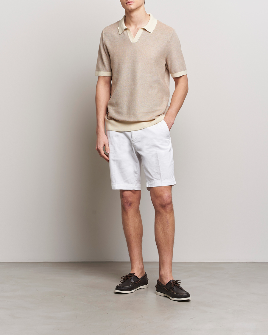 Men | Shorts | BOSS BLACK | Slice Cotton Shorts White