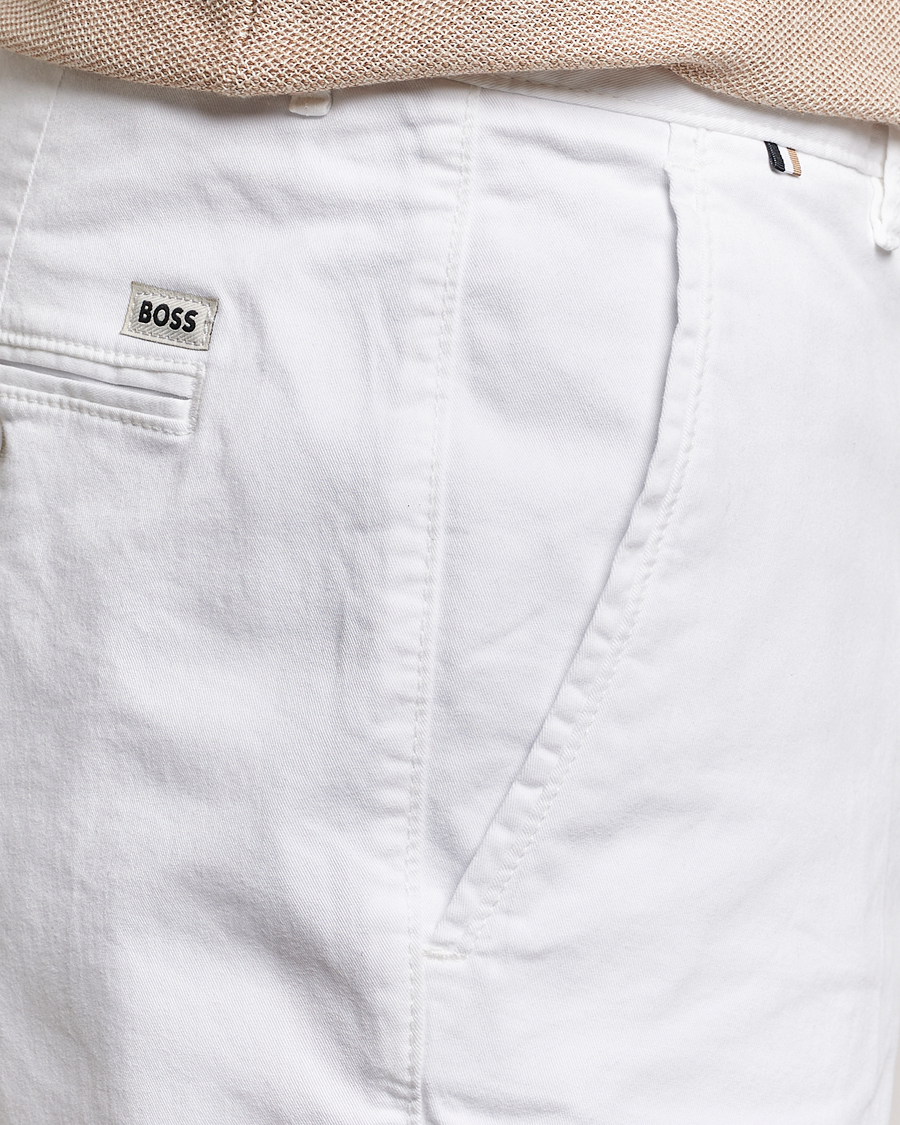 Men | Shorts | BOSS BLACK | Slice Cotton Shorts White