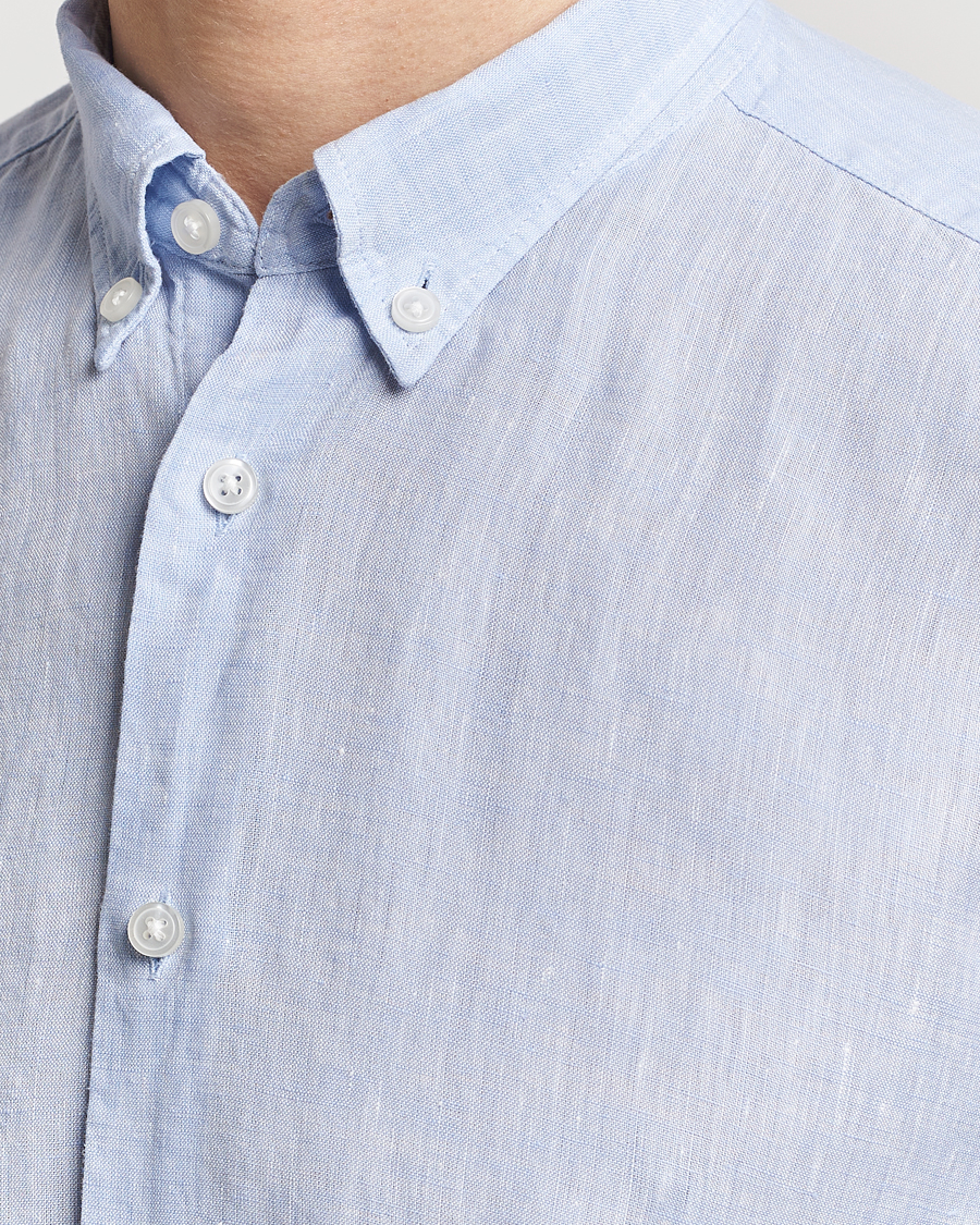 Men | Shirts | BOSS BLACK | Liam Linen Shirt Light Blue