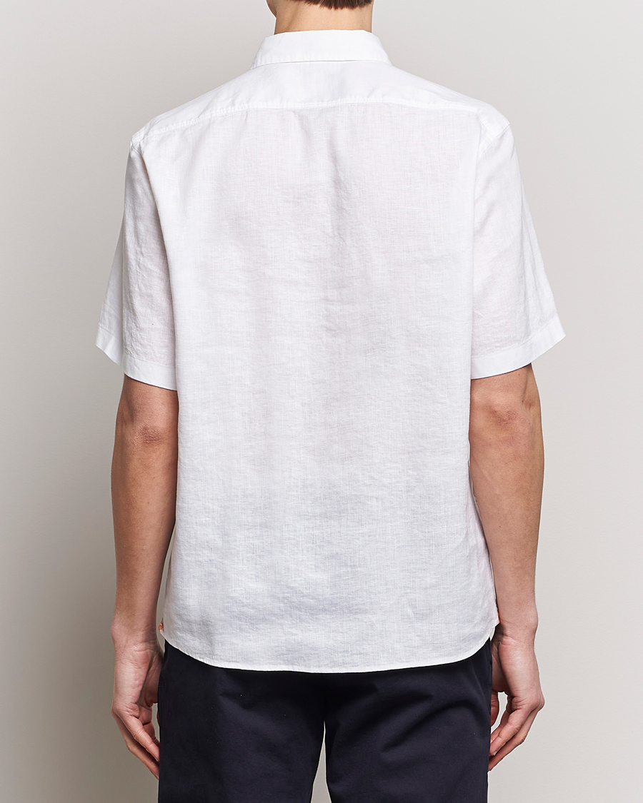 Men | Shirts | BOSS BLACK | Liam Short Sleeve Linen Shirt White
