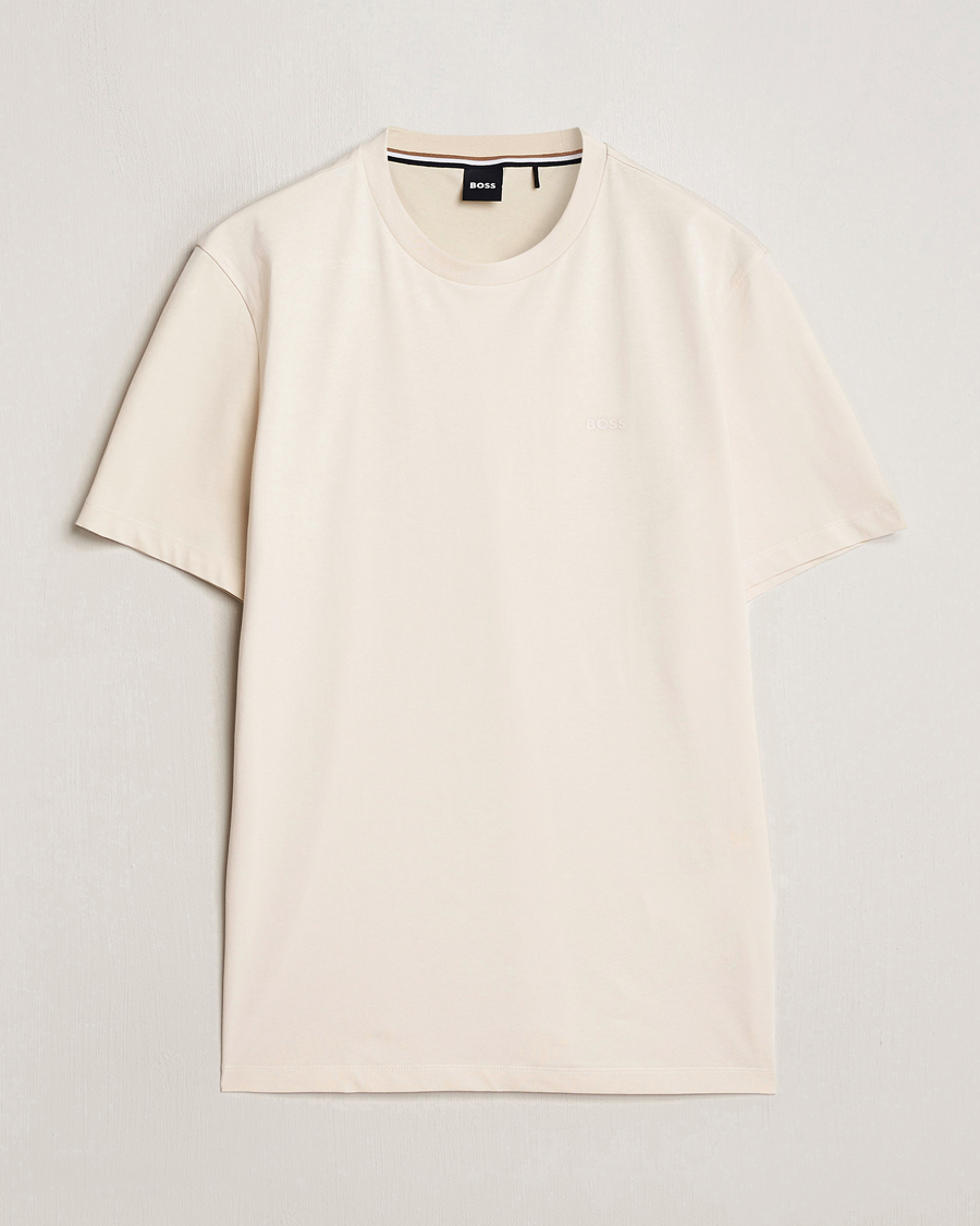 Men | T-Shirts | BOSS BLACK | Thompson Crew Neck T-Shirt Open White