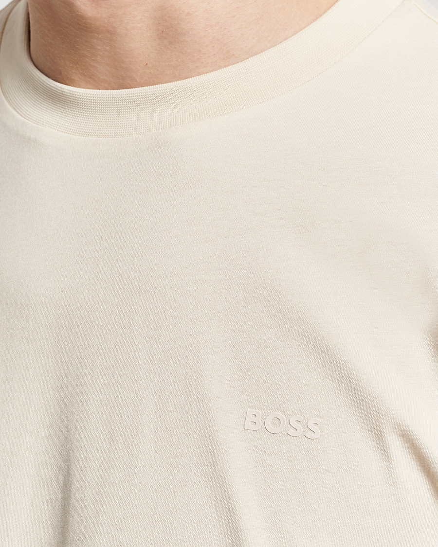 Men | T-Shirts | BOSS BLACK | Thompson Crew Neck T-Shirt Open White