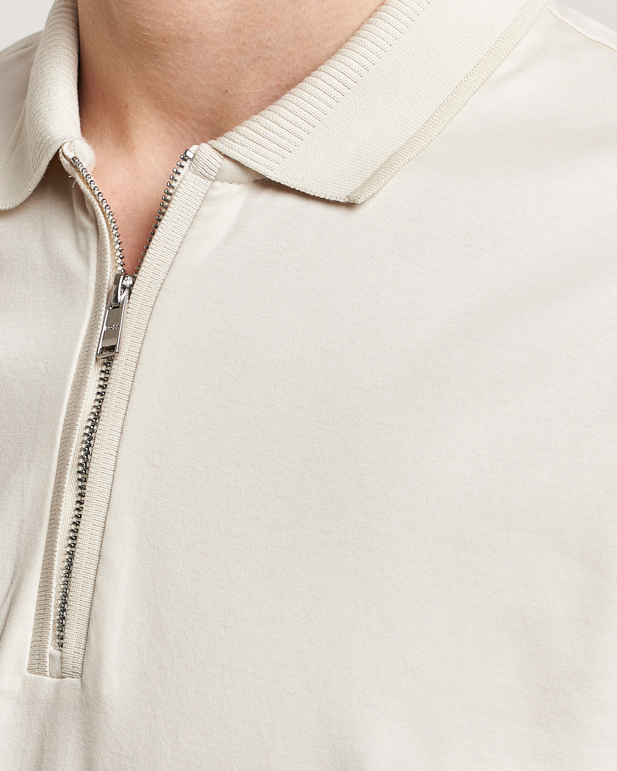 Men | Polo Shirts | BOSS BLACK | Polston Half Zip Polo Open White