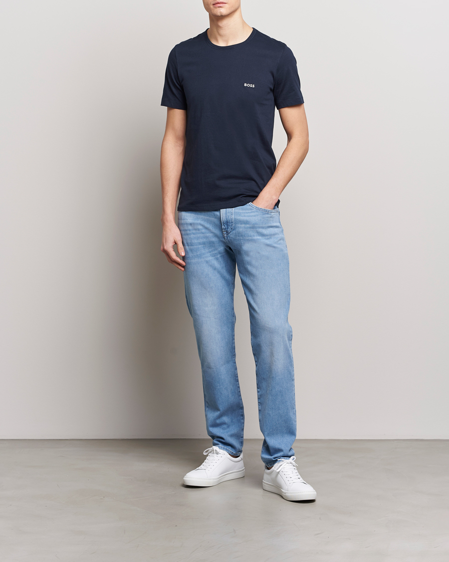 Men | T-Shirts | BOSS BLACK | 3-Pack Crew Neck T-Shirt Blue
