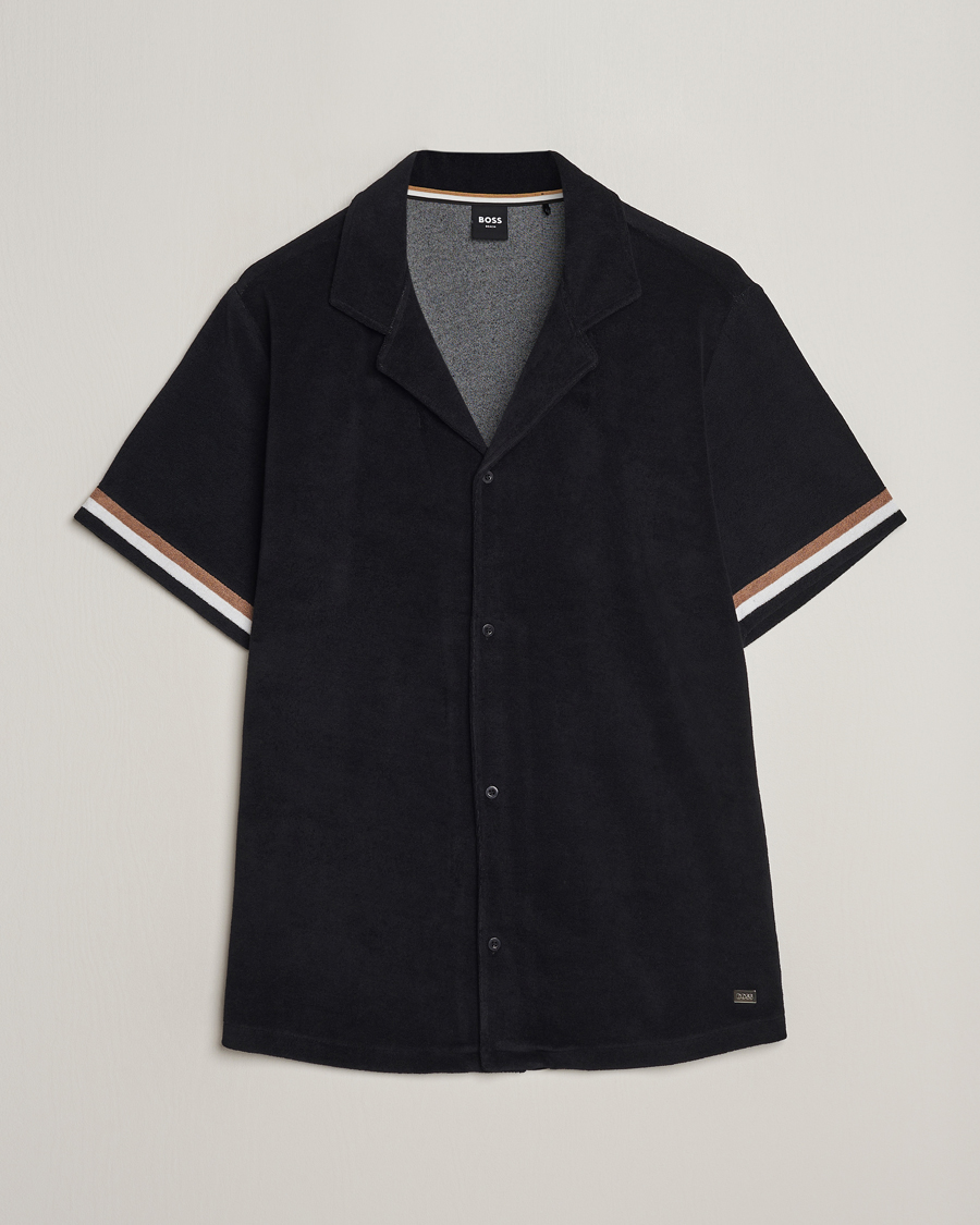 Men | Shirts | BOSS BLACK | Short Sleeve Terry Shirt Black