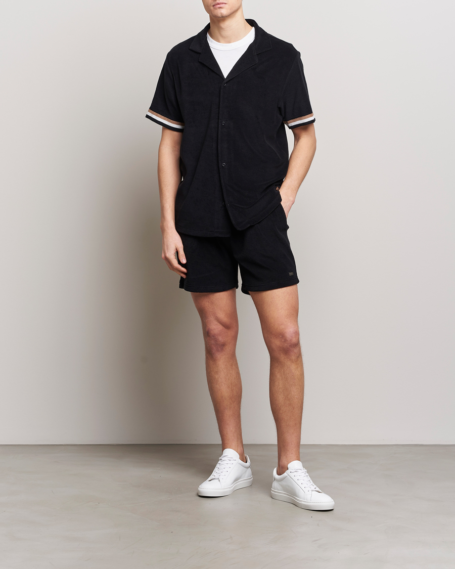 Men | Shirts | BOSS BLACK | Short Sleeve Terry Shirt Black