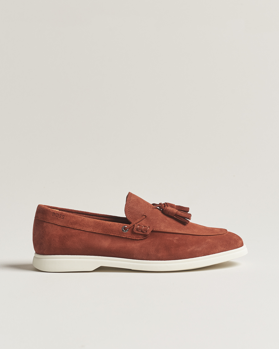 Men | BOSS BLACK Sienne Tassle Loafer Suede Open Brown | BOSS BLACK | Sienne Tassle Loafer Suede Open Brown
