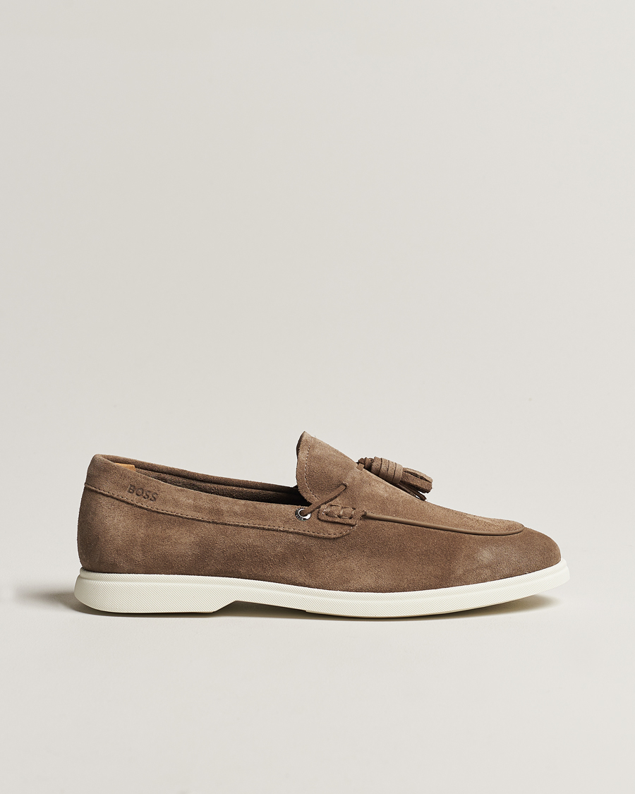 Men | BOSS BLACK Sienne Tassle Loafer Suede Medium Beige | BOSS BLACK | Sienne Tassle Loafer Suede Medium Beige